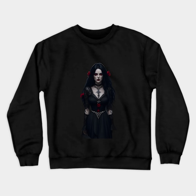 Goth Lady Crewneck Sweatshirt by JayDs Shop